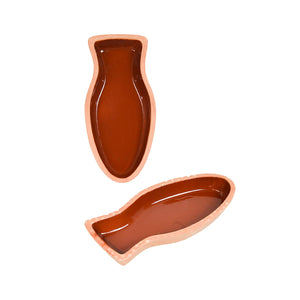 CLAY FISH PAN (5.1" x 10.6") 2 PCS SET - Altin Grocery Clay Pot Altin Grocery