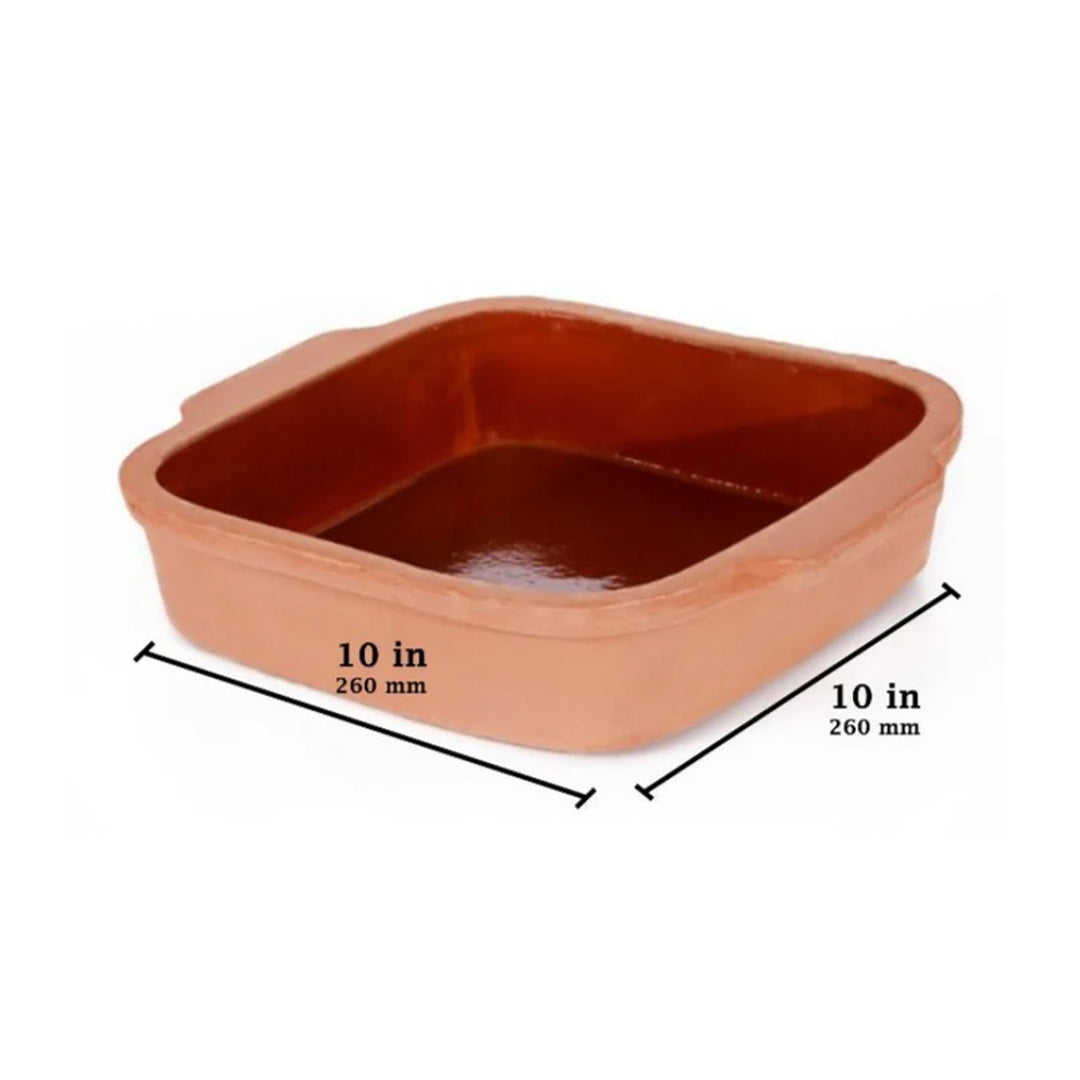 CLAY OVEN TRAY SQUARE 26CM - Altin Grocery Clay Pot Altin Grocery