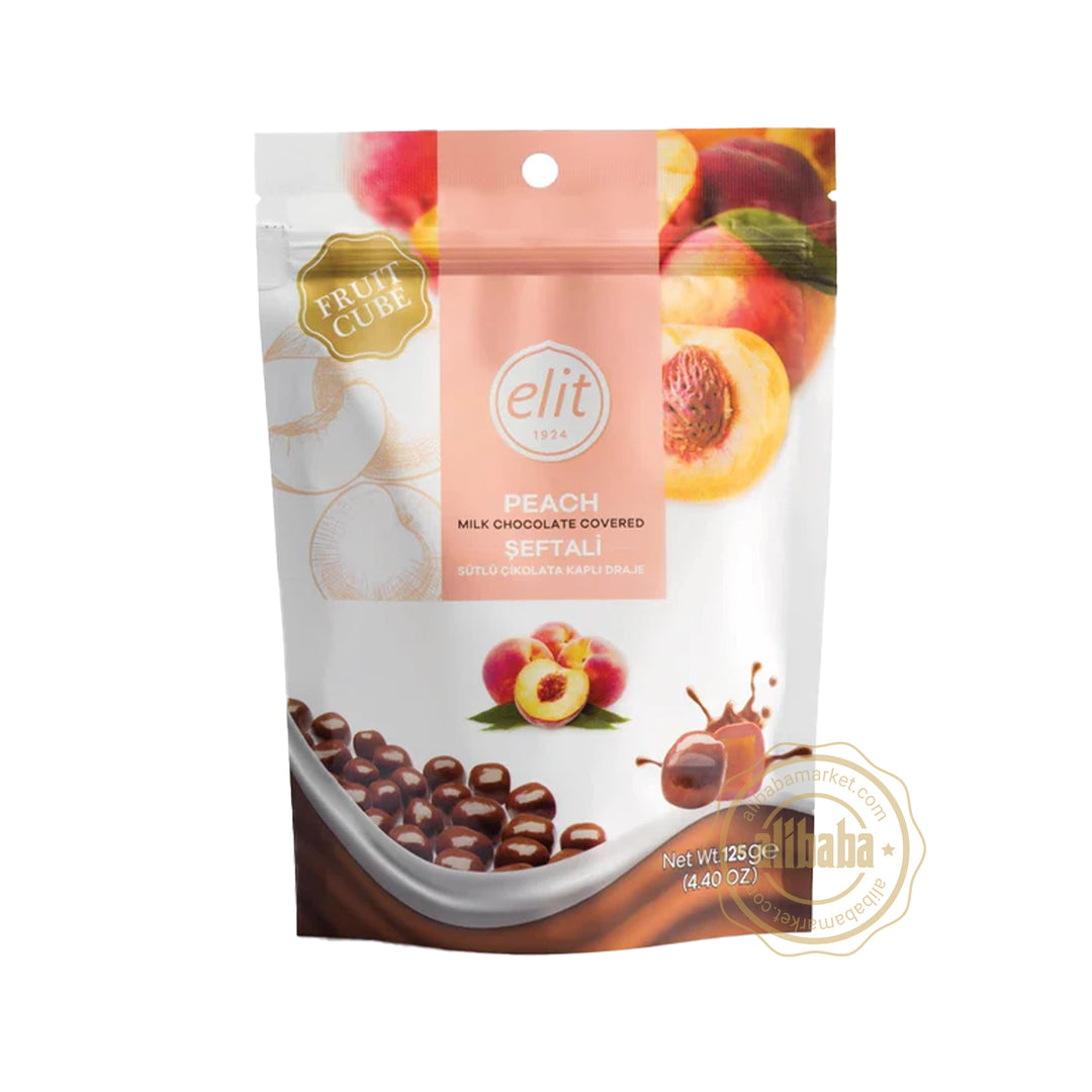 ELIT MILK CHOCOLATE COVERED PEACH DRAGE 125GR