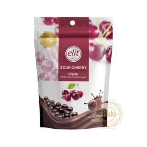 ELIT DARK CHOCOLATE COVERED SOUR CHERRY DRAGE 125GR