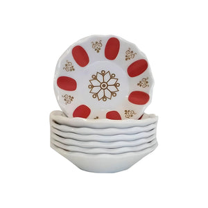TEA PLATE MELAMINE RED 6PCS - Altin Grocery Saucer Altin Grocery