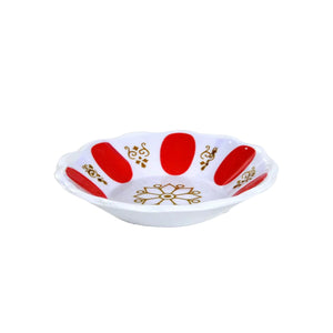 TEA PLATE MELAMINE RED 6PCS