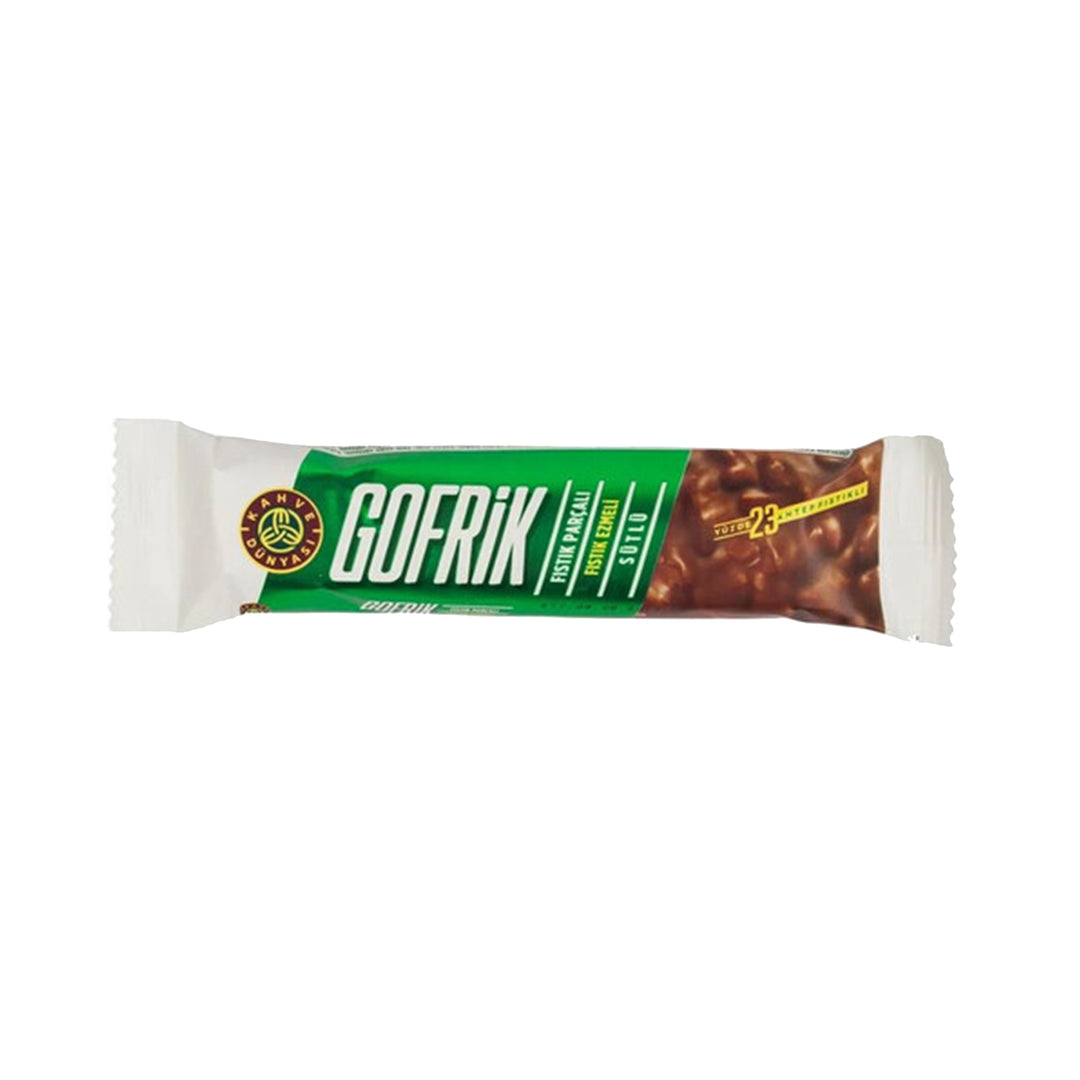KAHVE DUNYASI GOFRIK MILK CHOCOLATE WITH PISTACHIOS 33GR