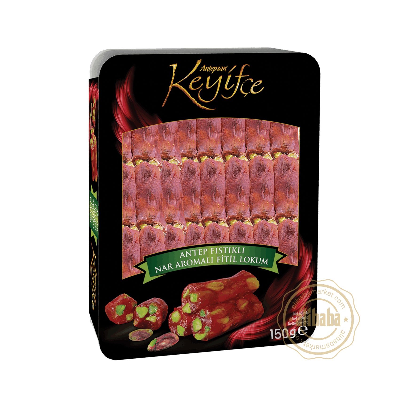KEYIFCE TURKISH DELIGHT WITH PISTACHIO AND POMEGRANATE 150G