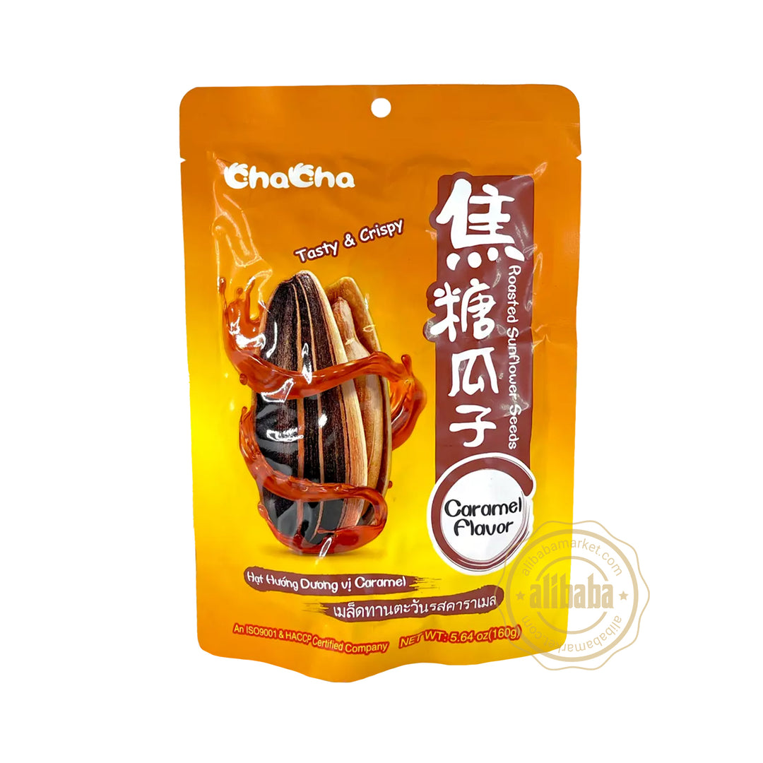 CHA CHA SUNFLOWER SEEDS CARAMEL FLAVOR 160GR