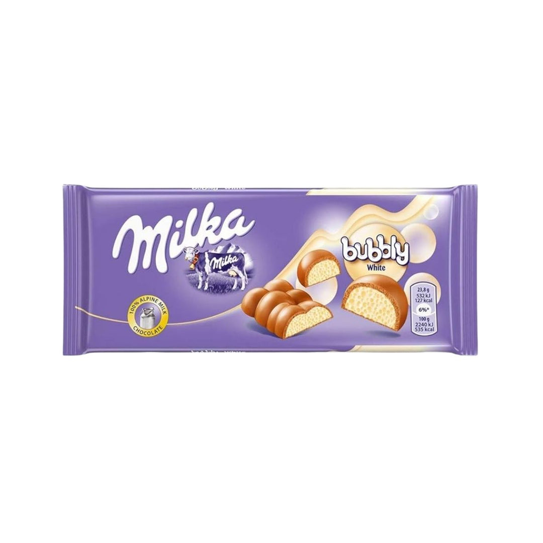 MILKA BUBBLY WHITE CHOCOLATE 95G