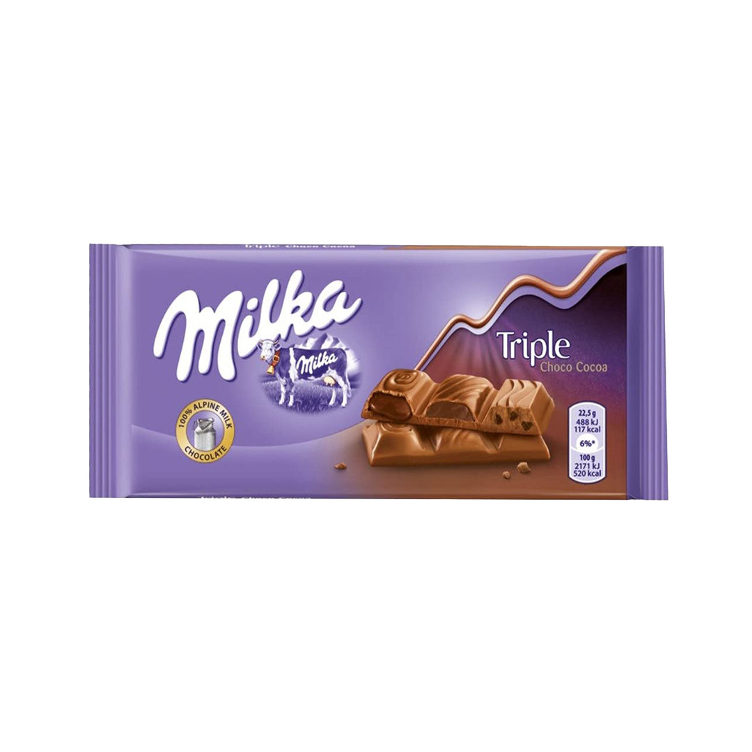 MILKA TRIPLE CHOCO COCOA 90G