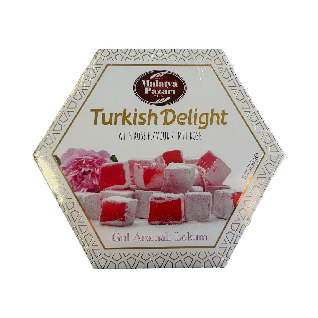 MALATYA PAZARI TURKISH DELIGHT W ROSE FLAVOR 250G - Altin Grocery Turkish Delight Malatya Pazari