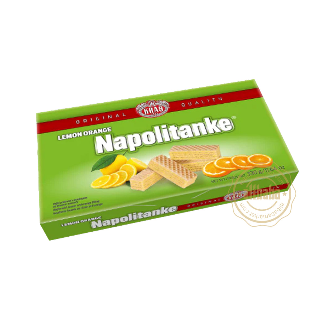 KRAS LEMON ORANGE WAFERS 330 G - Altin Grocery Wafer Kras