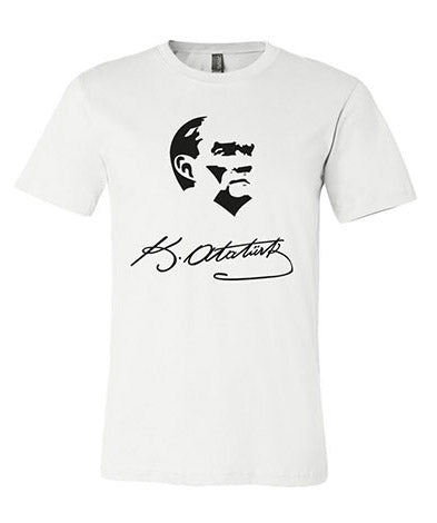MUSTAFA KEMAL ATATURK AND SIGNATURE T-SHIRT - Altin Grocery T-Shirt Altin Grocery