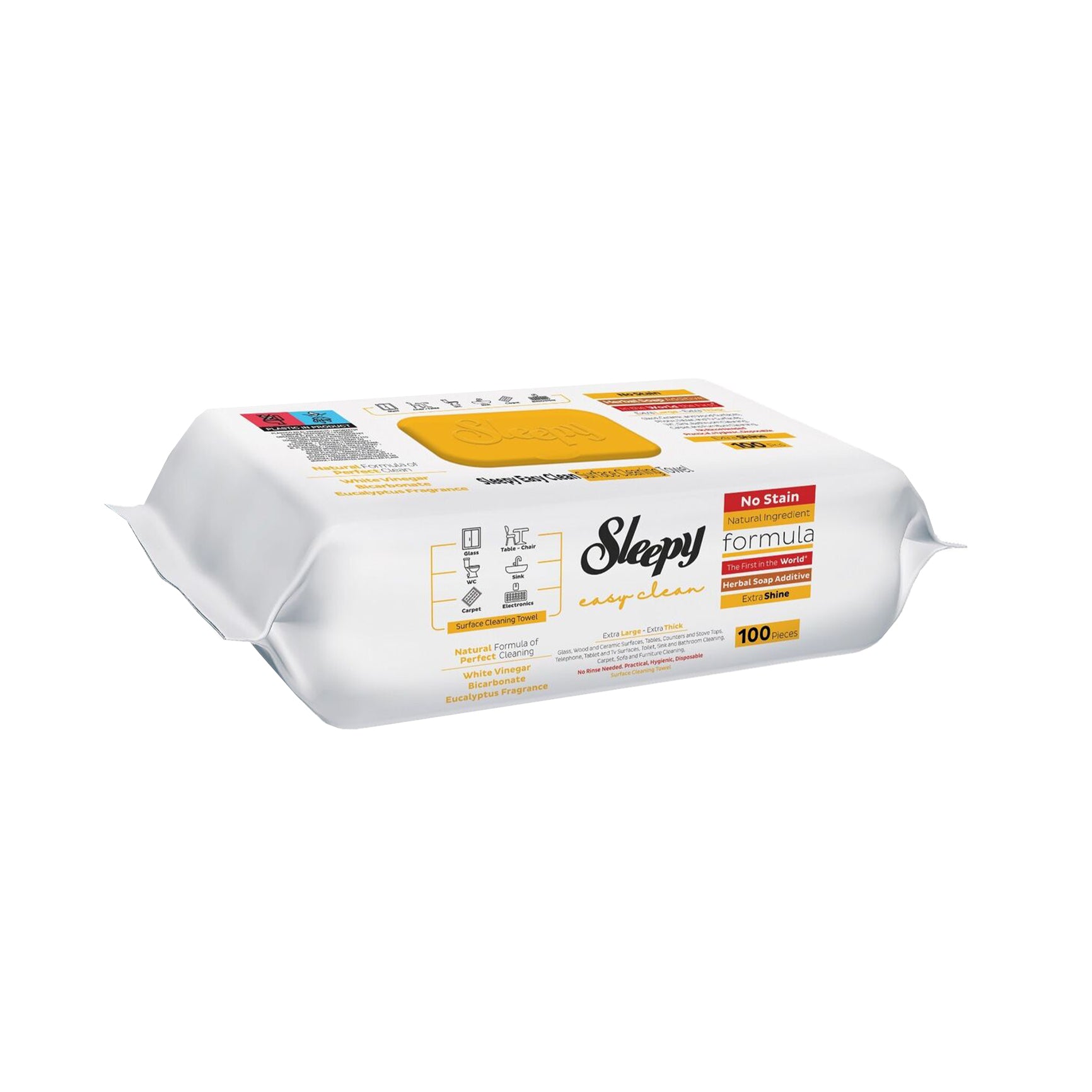 Sleepy Surface Cleaning Towel | 6 x 100 Stück | Extra Cleaning (White, 26,17 Sleepy Surface Cleaning Towel | 6 x 100 Stück | Extra Cleaning (White, 26,17