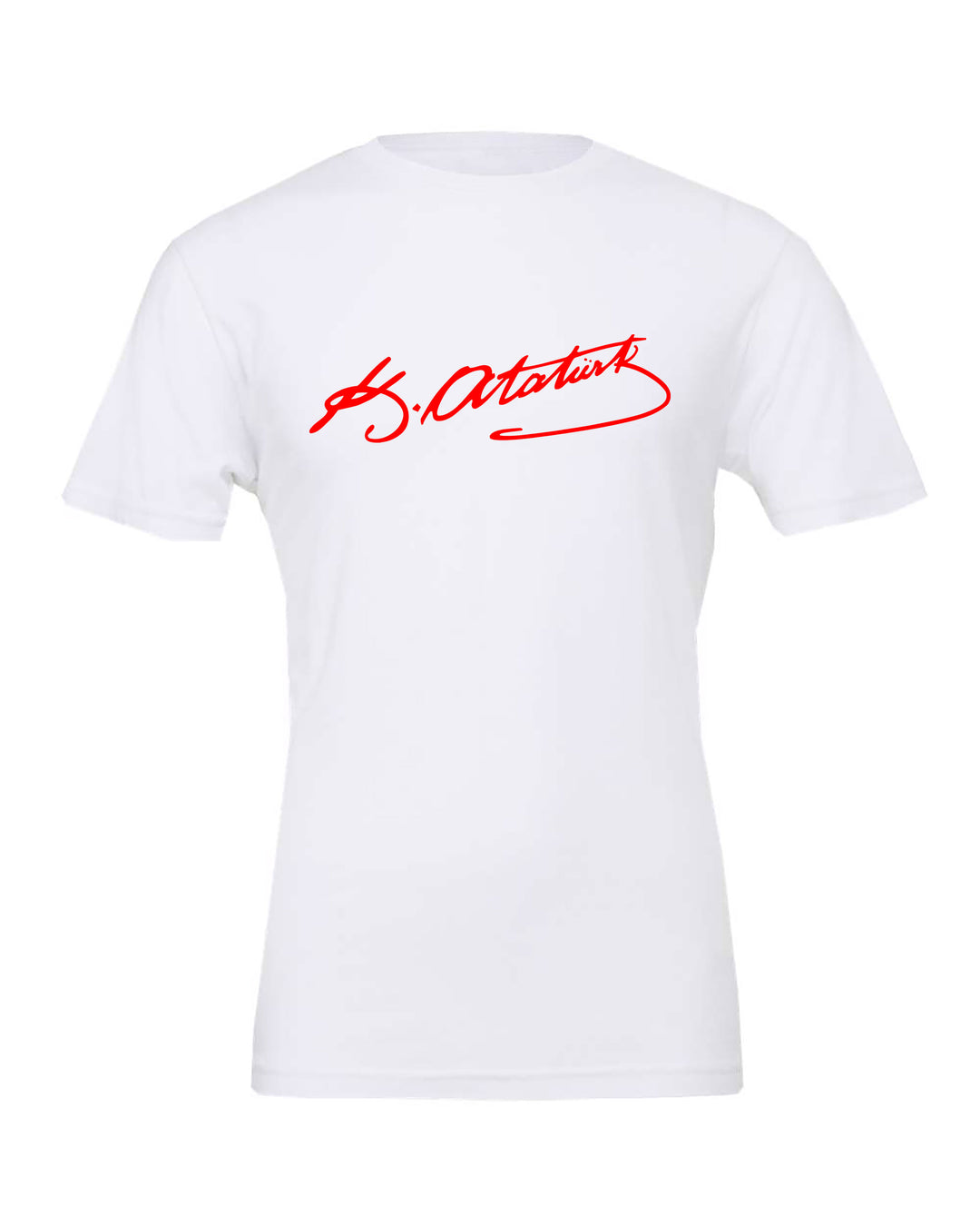MUSTAFA KEMAL ATATURK RED SIGNATURE T-SHIRT - Altin Grocery T-Shirt Altin Grocery